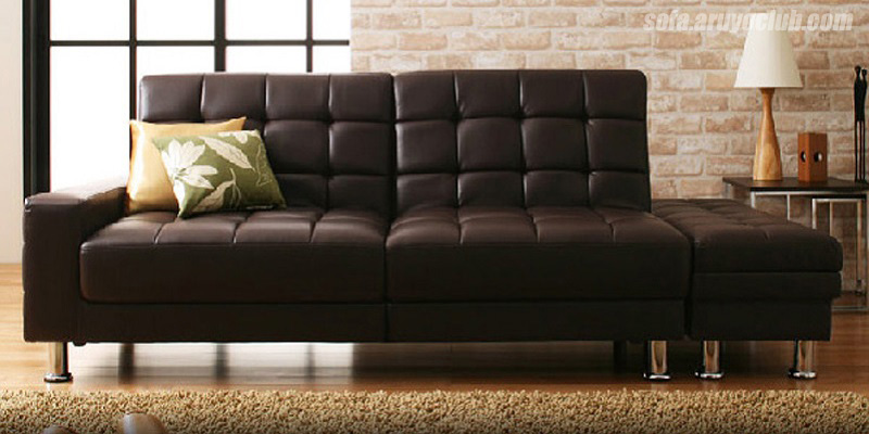 キルティング加工が際立つソファベッド・アンバー