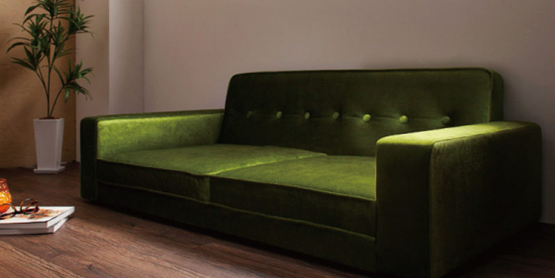 光沢のある手触りの良いフロアソファ・カーター(完売)