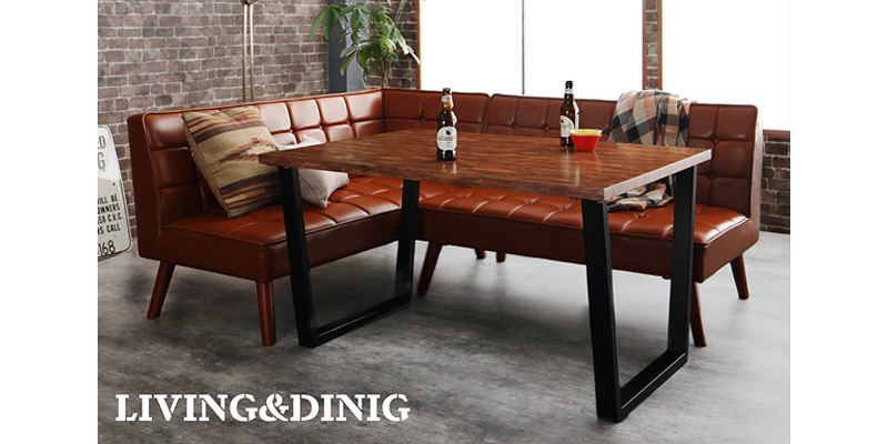 アメリカンカフェのようなヴィンテージ・ダイニングセット「ダブルナイン」